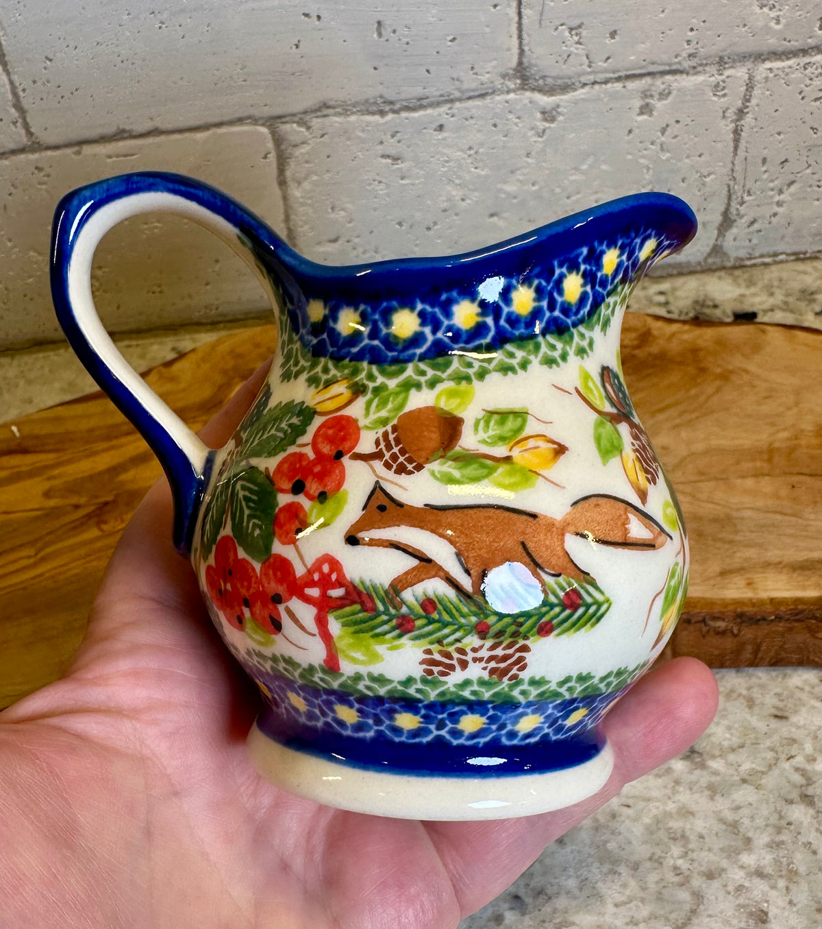 Kalich, A1, Fox, Berries and Acorn, Creamer/Small Pitcher 6 oz