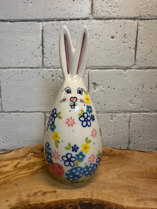 Vena, Flower and Egg Patch, Small Bunny Figurine 7"