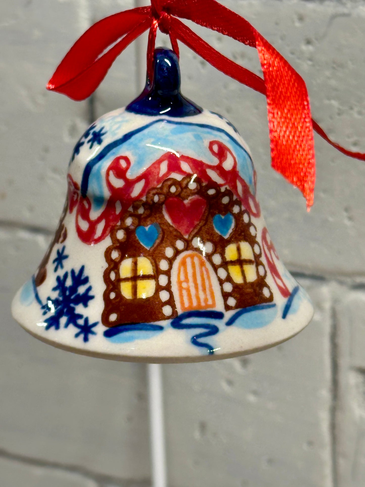 Vena, Gingerbread Cottage, Small Bell Ornament