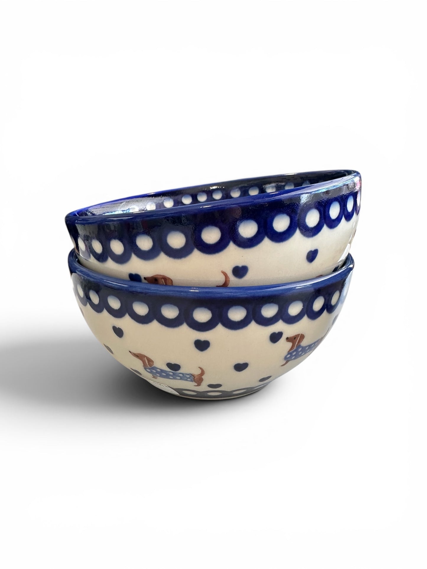 Kalich, Light Blue Dachshund Dressed, Bowl 6"
