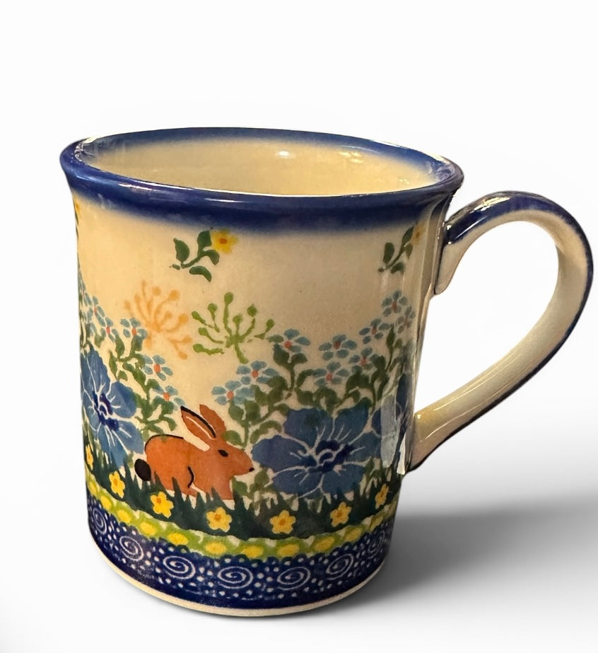 Kalich, Bunny and Blue Flower Straight Mug 10 oz