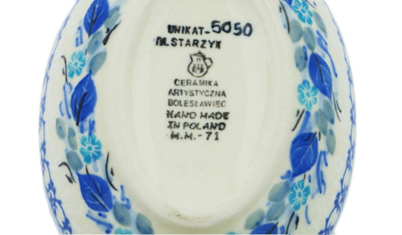 Ceramika Artystyczna Polish Pottery, Unikat U5050, Delicate Magnolia, Spoon Rest