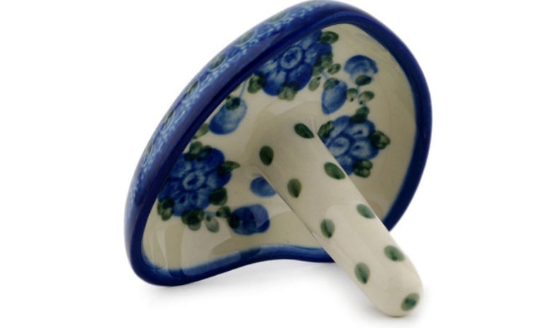 Ceramika Artystyczna Polish Pottery, Blue Poppies, Ring Holder