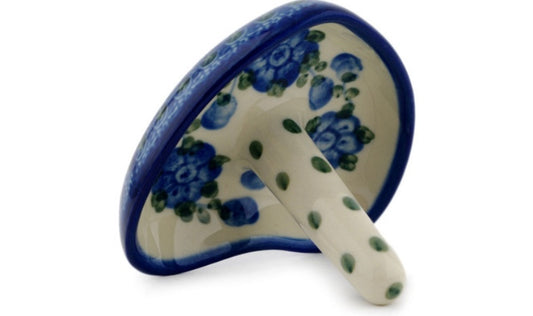 Ceramika Artystyczna Polish Pottery, Blue Poppies, Ring Holder