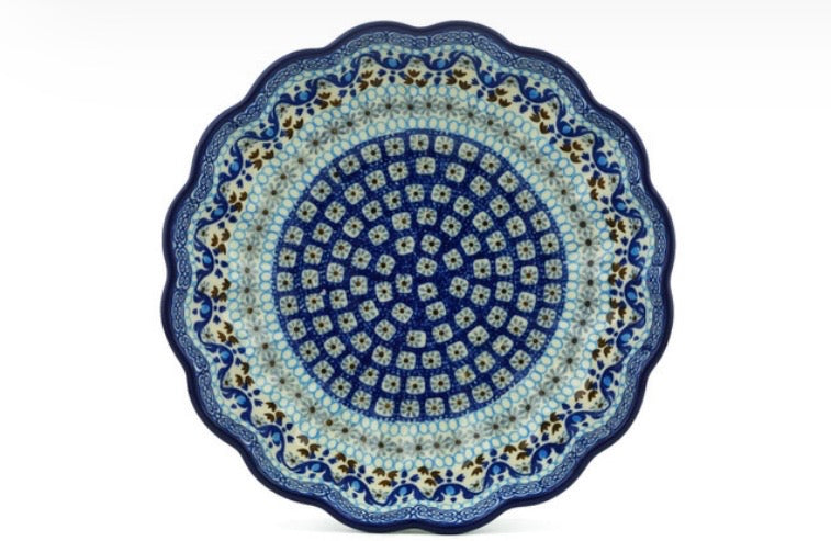 Ceramika Artystyczna, Blue Ice, Fluted Bowl 9"