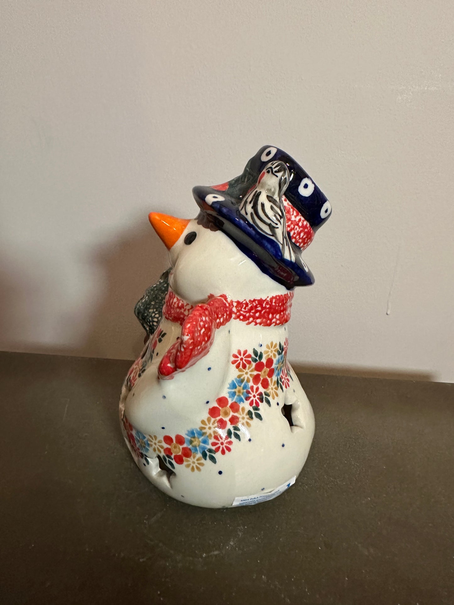 Andy Bold Floral, Snowman Holding Tree, Bird on Hat, Luminary
