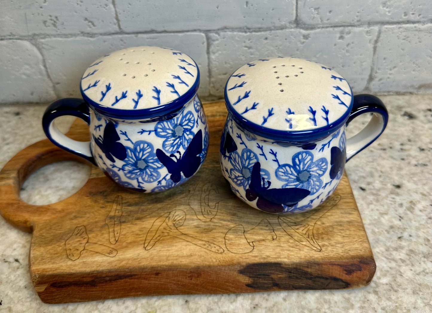 Manufaktura, Blue Butterfly, Salt & Pepper Set
