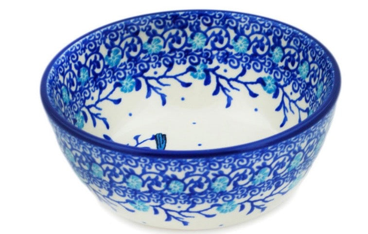 Ceramika Artystyczna, Winter Blue Bird, Bowl 5"