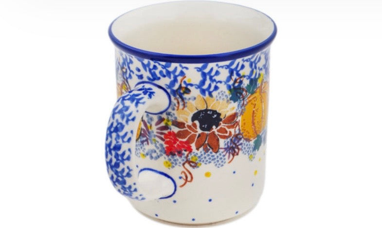 Ceramika Artystyczna, U4741 Autumn Falling Leaves, Mug 10 oz.
