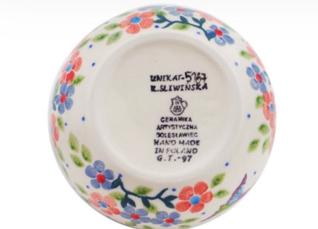 Ceramika Artystyczna, Unikat U5167, Verdant Hummingbird, Small Bowl