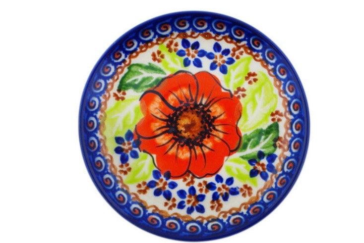 Ceramika Nina, Orange Zinnia, Coaster/Mini Plate