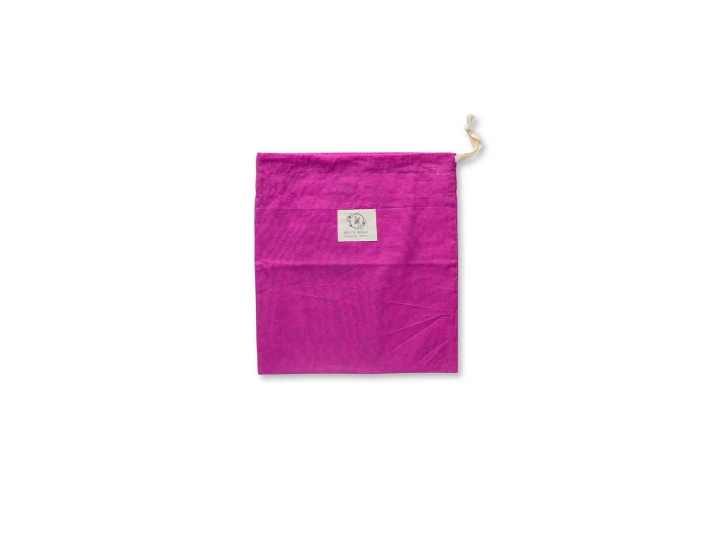 Bee's Wrap, Artisan Bread Bag - Magenta, Meadow Magic, Lined Bees Wrap