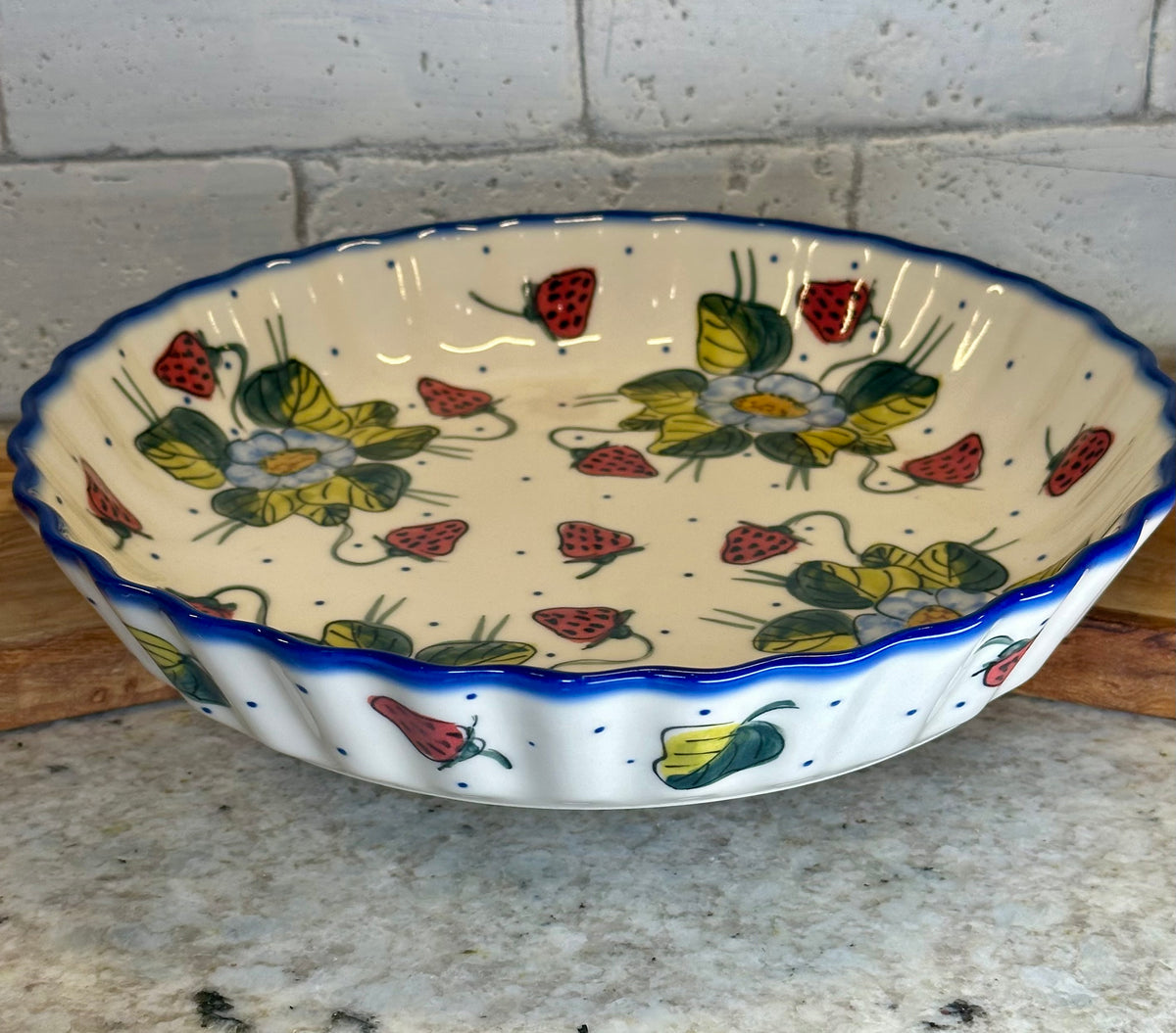 WR Ceramika, Strawberries & Blossoms, Tart Pan