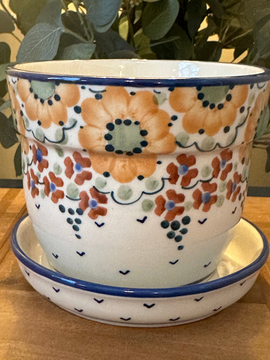 Manufaktura Polish Pottery.  Signature Unikat, Avery Medium Planter