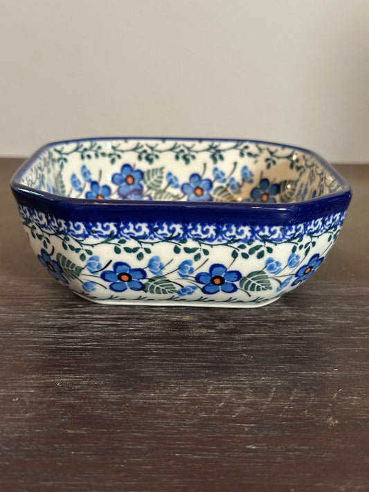 Ceramika Artystyczna, Blue Blossoms, Square Bowl