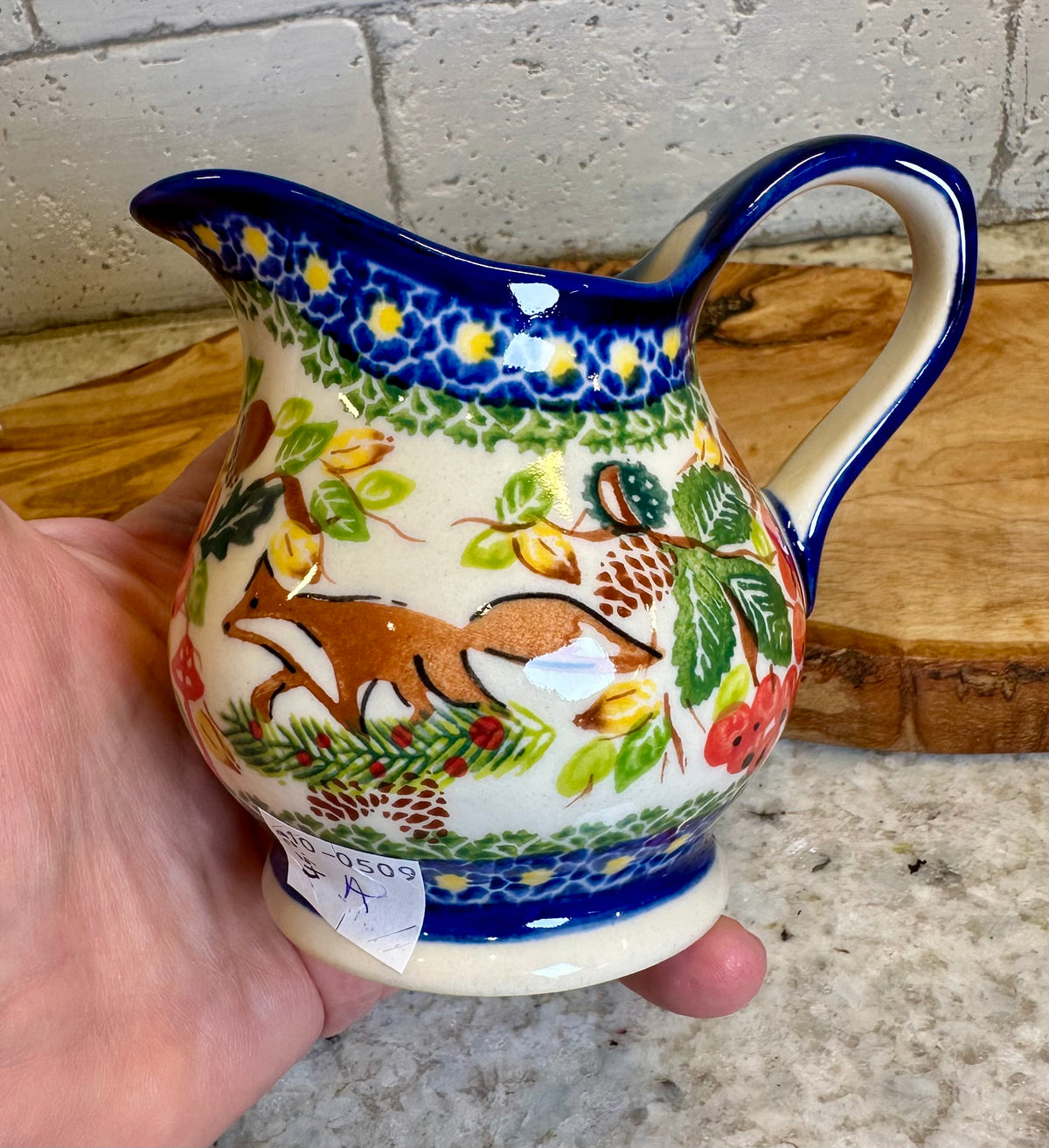 Kalich, A1, Fox, Berries and Acorn, Creamer/Small Pitcher 6 oz