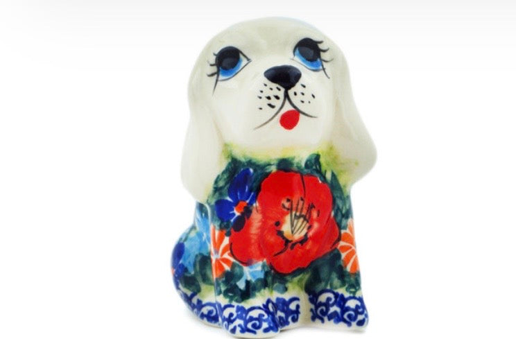 Ceramika Nina, Unikat Pond Flowers, Dog Figurine