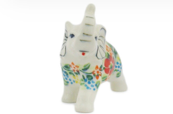 Bona,  Ring Of Meadow Flowers, Elephant Figurine 4"