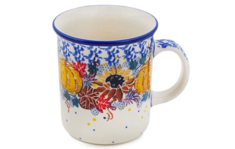 Ceramika Artystyczna, U4741 Autumn Falling Leaves, Mug 10 oz.