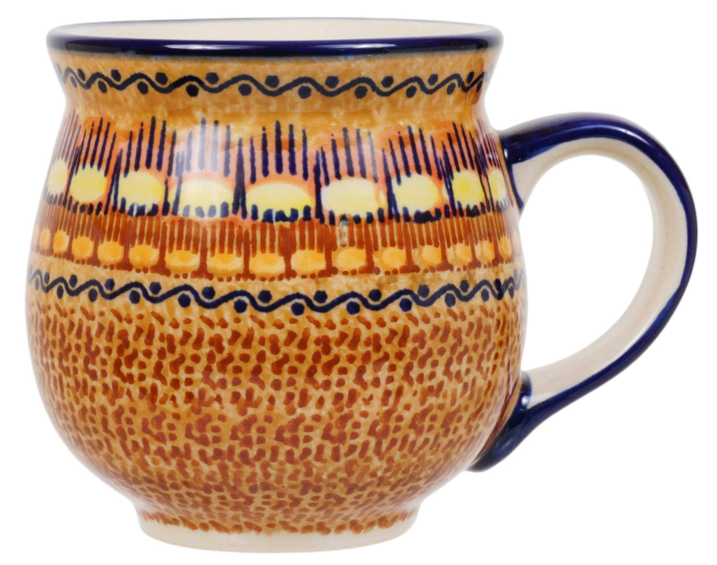 Mug, Belly Mug, 16oz Large in "Desert Sunrise" by Manufaktura