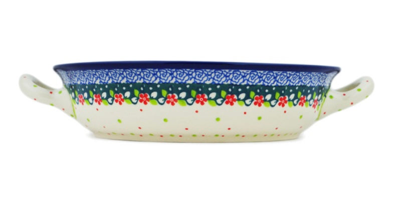 Ceramika Artystyczna Polish Pottery, Unikat U4, Bird, Prince and Princess, Baker/Bowl