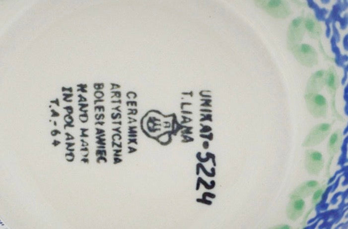 Ceramika Artystyczna, U5224 Butterfly Summer Wreath, Large Bubble Mug