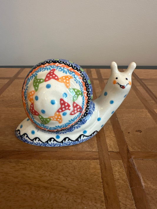 Galia Polish Pottery Colorful Gnome Snail