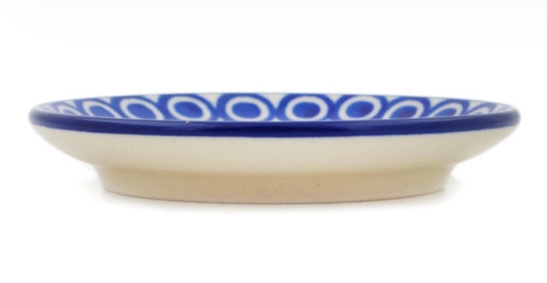 Ceramika Artystyczna, Brown and Blue Beauty, Coaster/Mini Plate