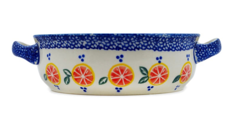 Ceramika Bona, Citrus Craze, Round Baker with Handles