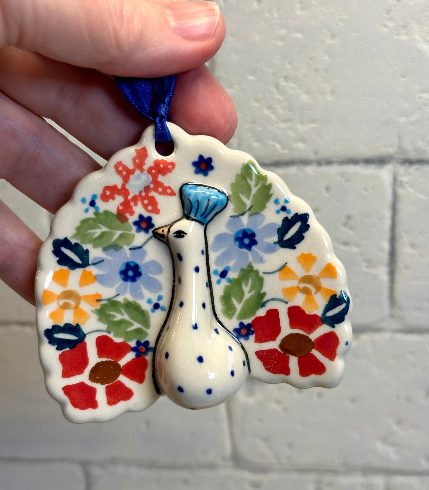 Manufaktura, May Flowers, Peacock Ornament