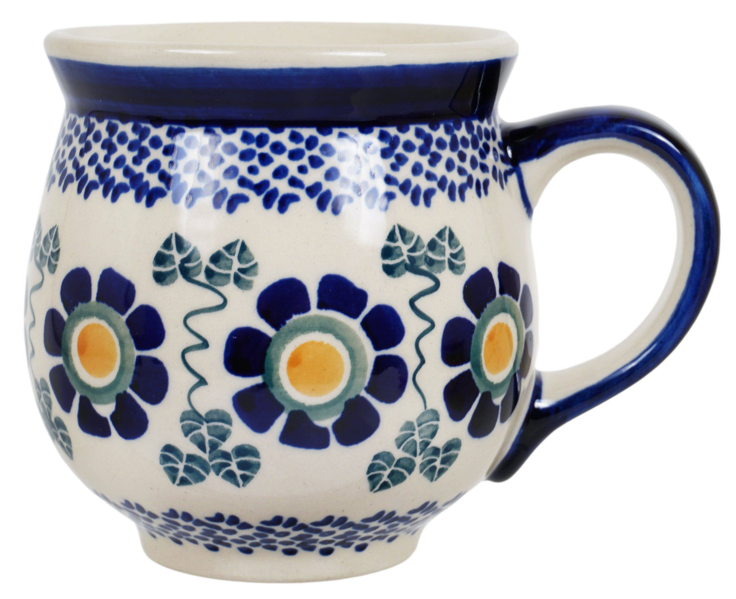 Mug, Belly Mug, 16 oz Large in "Simple Symmetry" by Manufaktura