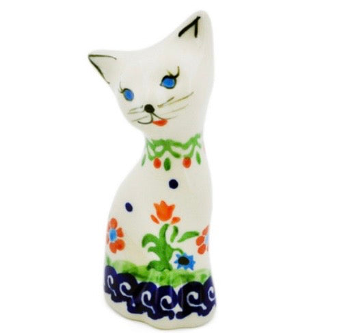 Bona, Spring Flowers, Cat Figurine