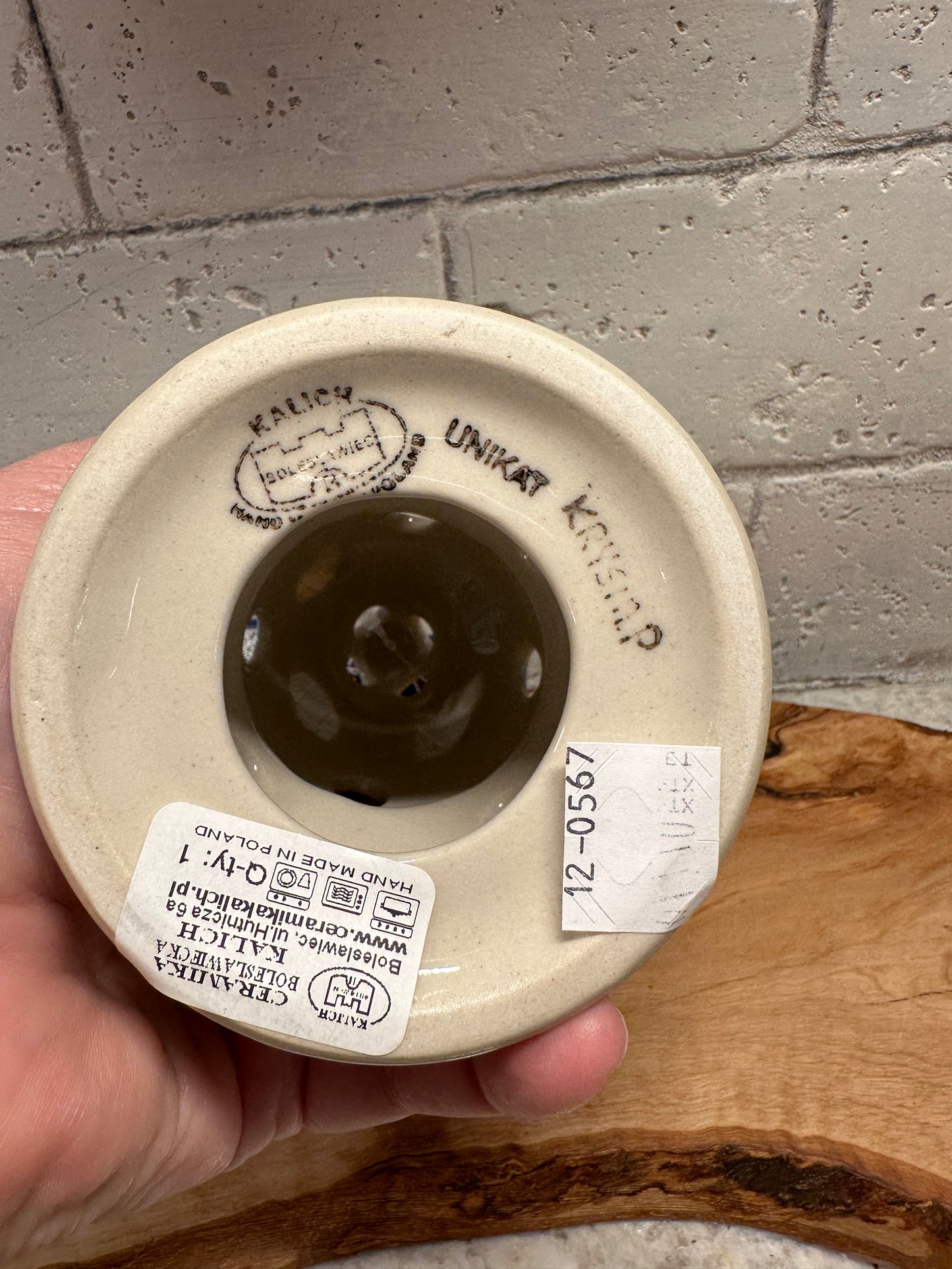 Kalich Polish Pottery, Signature Unikat, Penguin and Igloo Small Luminary Tree