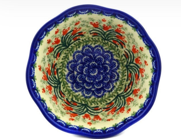 Ceramika Artystyczna, Crimson Bells, Scalloped Bowl