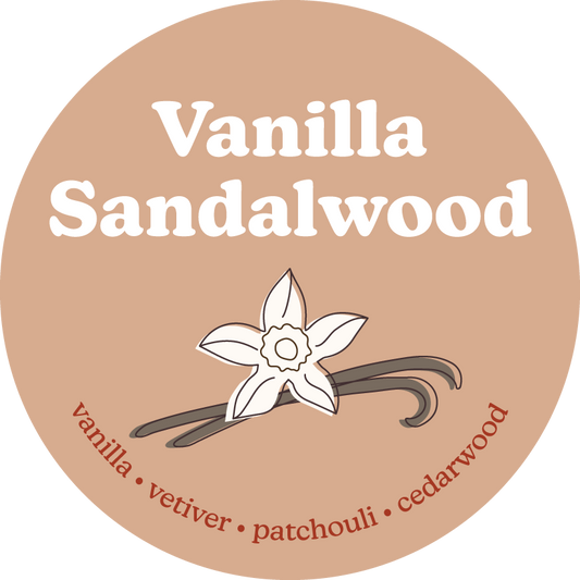 Vanilla Sandalwood Wax Melts - Eco Tin (4 oz) or 8oz Pouch
