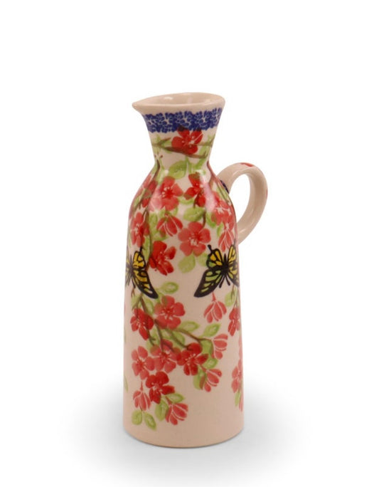 Ceramika Amfora Polish Pottery, Signature Unikat,  Winged Spring, Jug with Spout