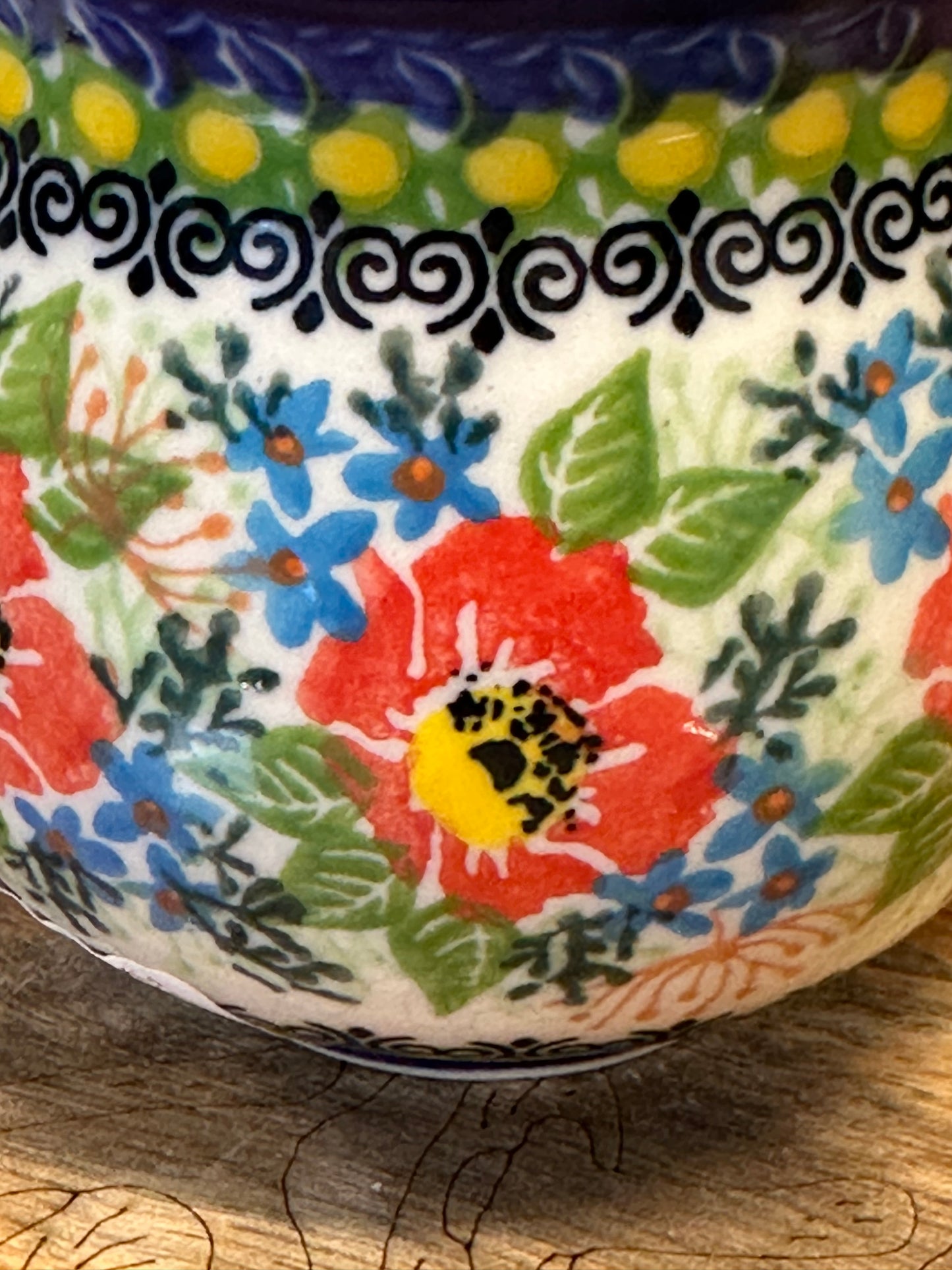 Kalich, Art Level A, Red Poppy Floral, Bubble Mug 12 oz.