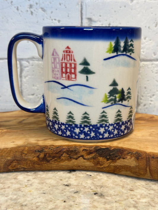 Vena Sweet Little Village and Snowman Straight Mug
