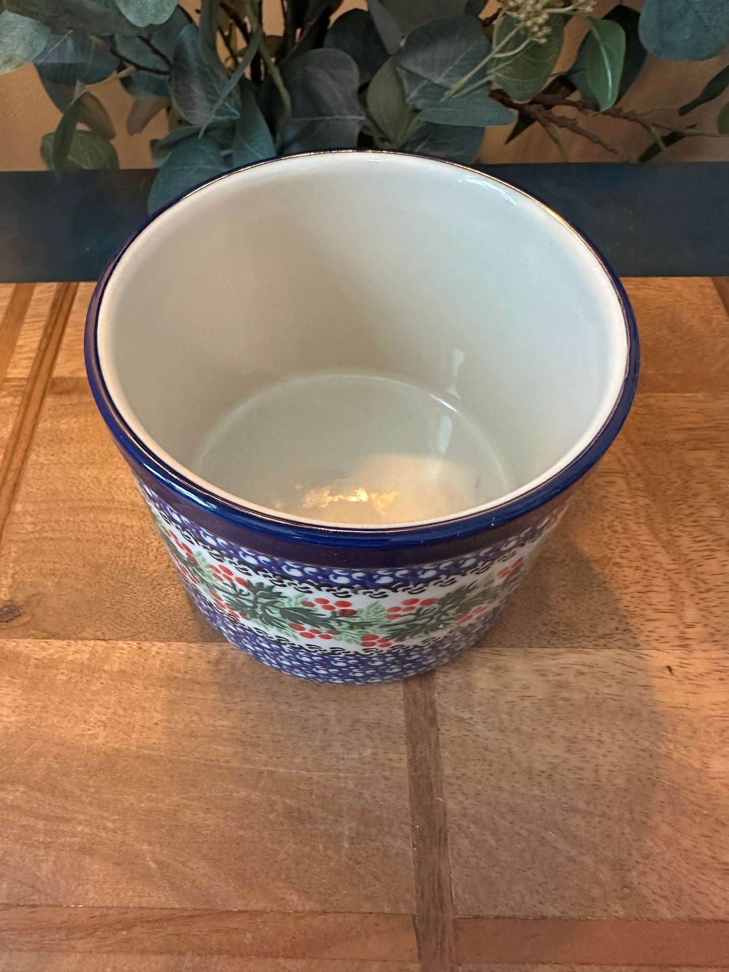 Ceramika Artystyczna Polish Pottery, Blooming Rowan, Utensil Jar/Planter