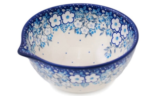 Ceramika Artystyczna, Unikat U4971, Floral Animation,  Bowl with Spout