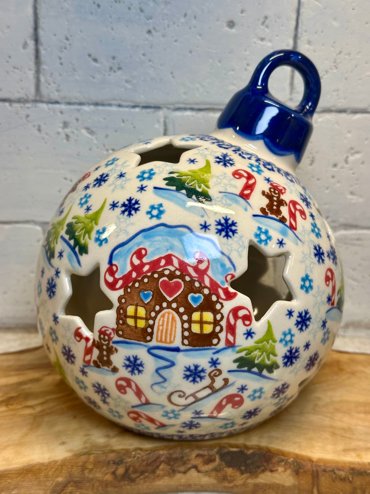 Vena, Gingerbread House Ornament Luminary 7"