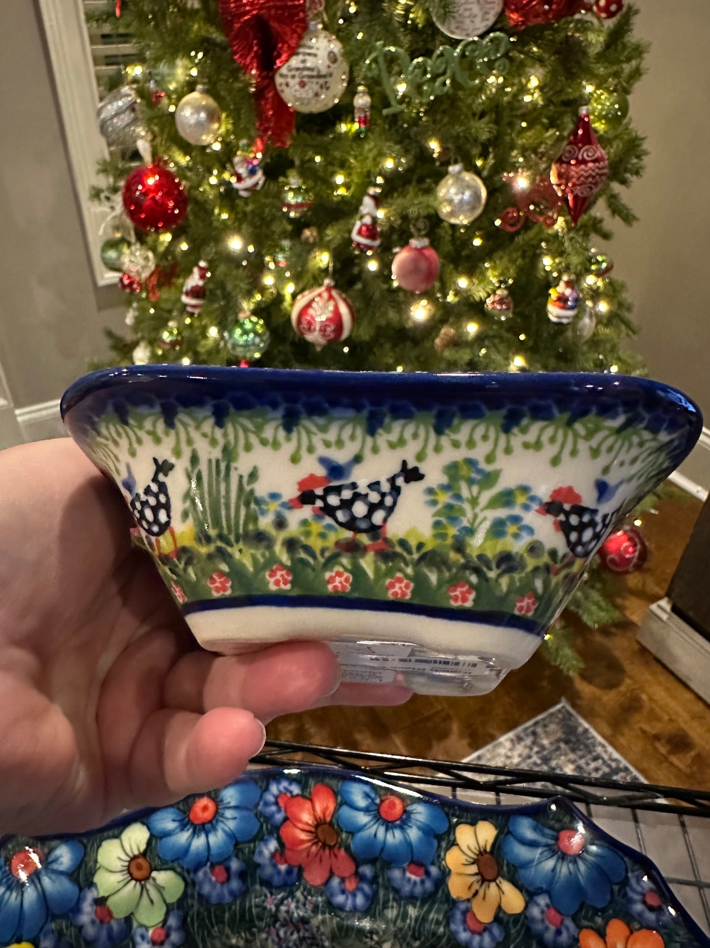 Kalich, Unikat, Art Level 1, Black Chicken Square Bowl