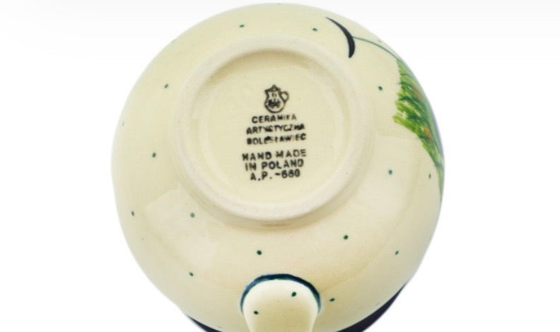 Ceramika Artystyczna, Majestic Peacock, Medium Bubble Mug 12 oz
