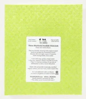 Daisies on Green Swedish Dishcloth