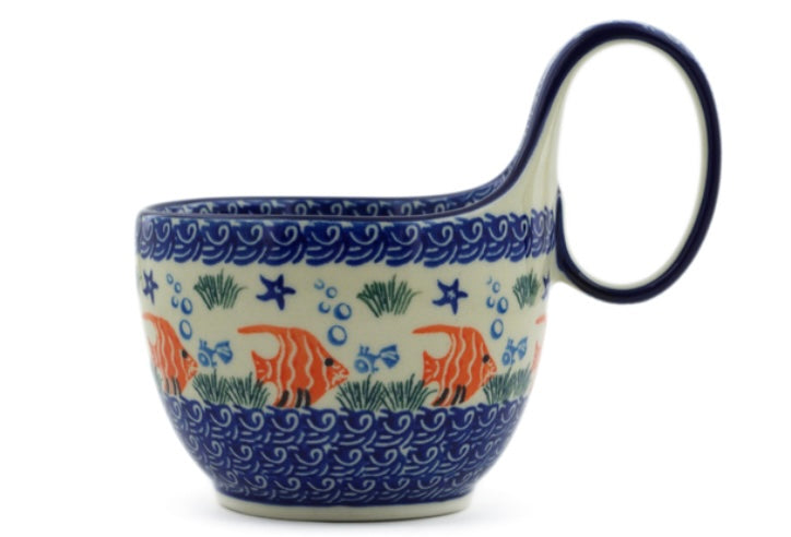 Ceramika Artystyczna Polish Pottery, Angel Fish, Loop Mug/Bowl