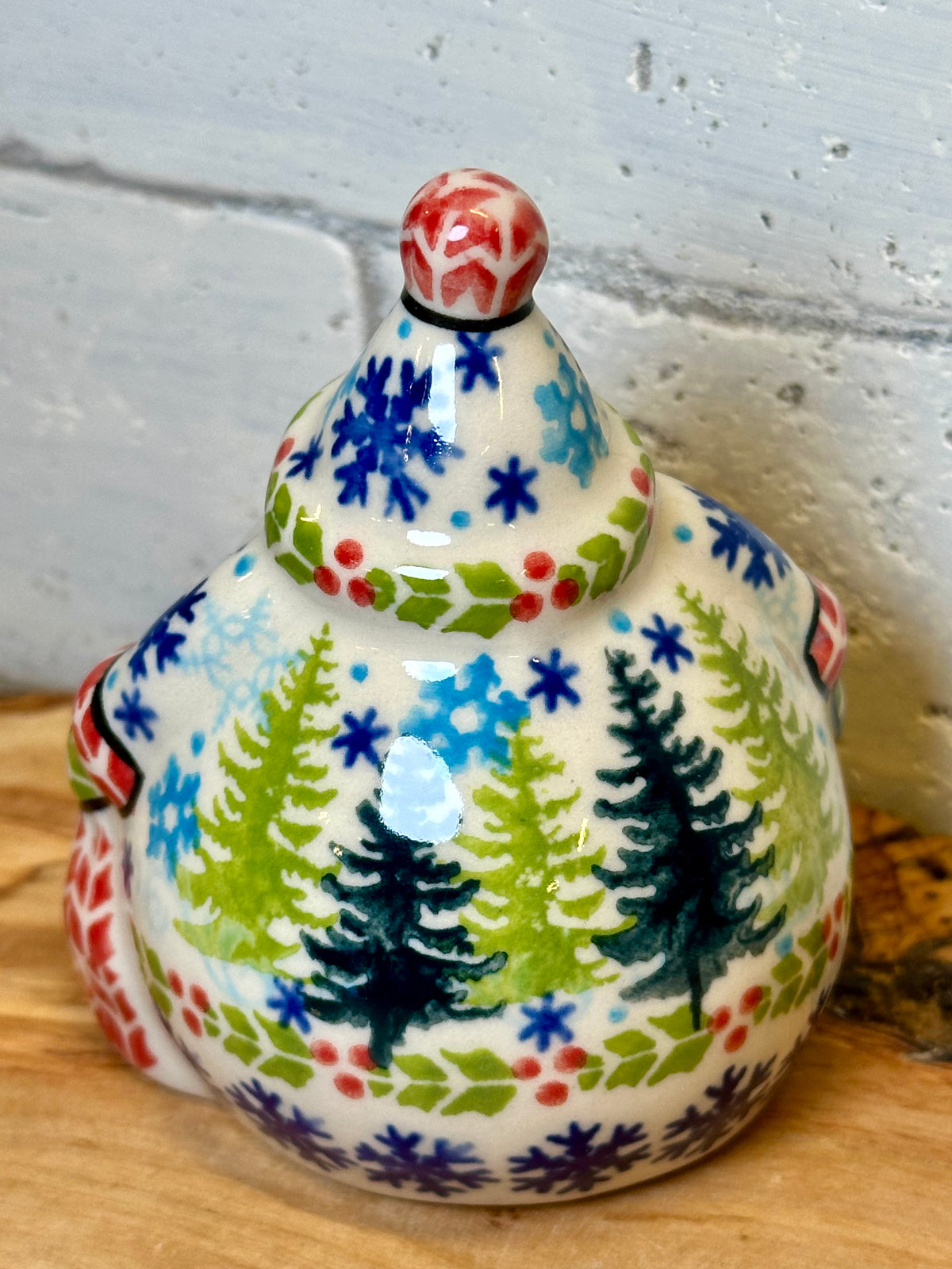 Vena, Trees, Snowflakes Chunky Snowman Figurine