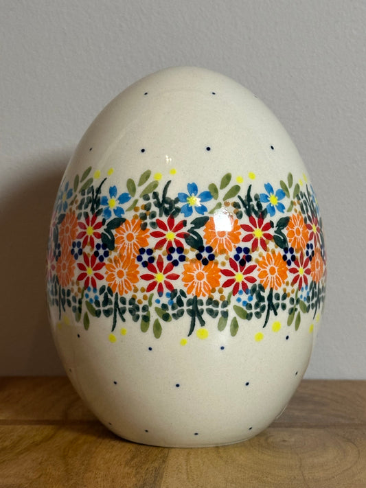 Andy, Floral Ring, 6" Preowned, 6" Egg Figurine