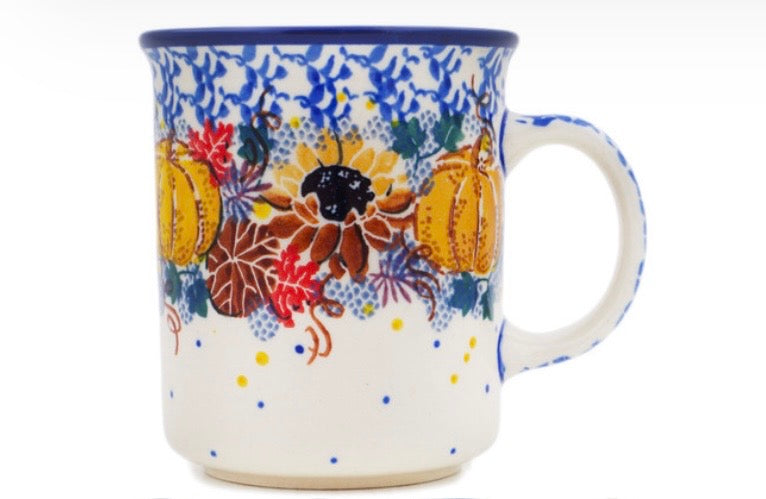 Ceramika Artystyczna, U4741 Autumn Falling Leaves, Mug 10 oz.