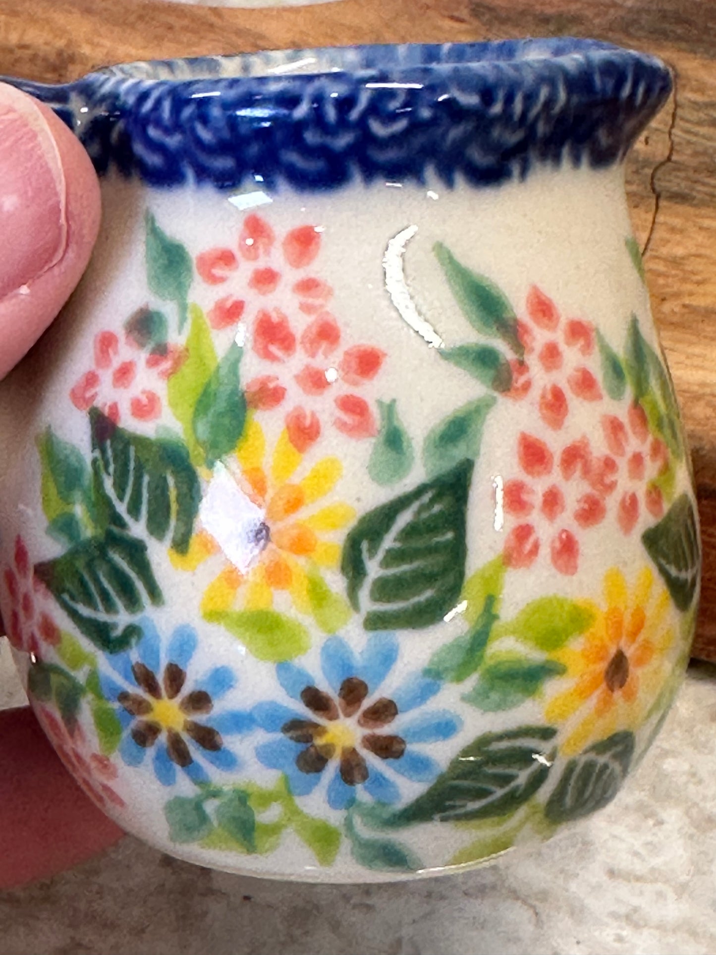 Kalich, Art Level, Pink/Yellow Floral, Mini Creamer Pitcher