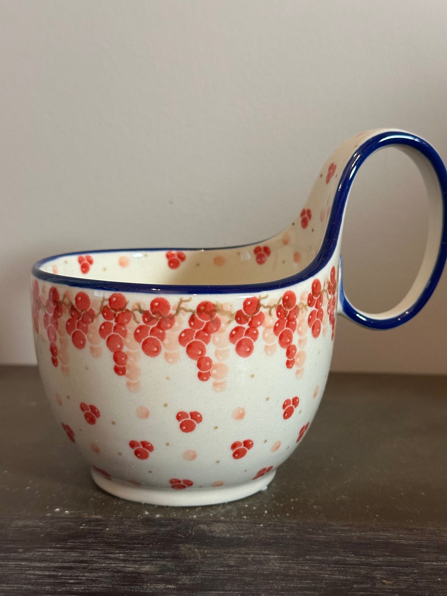 Ceramika Artystyczna, Red Currant, Loop Mug/Bowl